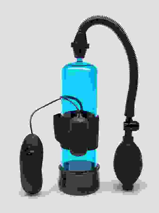 Lovehoney Pumped Up 7 Function Vibrating Penis Pump, Blue, hi-res